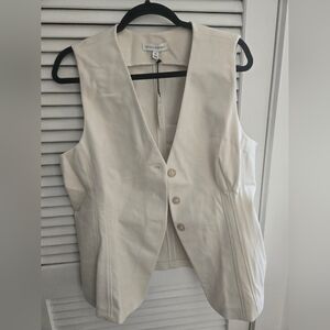 NWT Banana Republic Cream Button-Up Vest